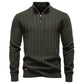 Men’s Textured Half-Zip Knit Sweater - Ahaselected