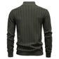 Men’s Textured Half-Zip Knit Sweater - Ahaselected