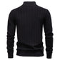 Men’s Textured Half-Zip Knit Sweater - Ahaselected