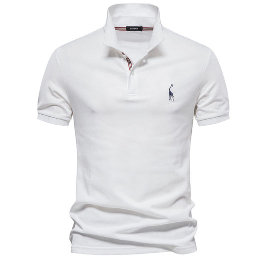Men’s Cotton Blend Embroidered Polo Shirt