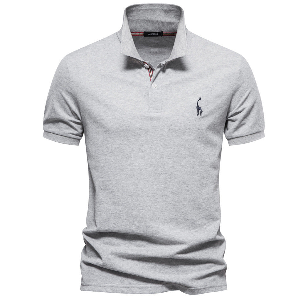 Men’s Cotton Blend Embroidered Polo Shirt