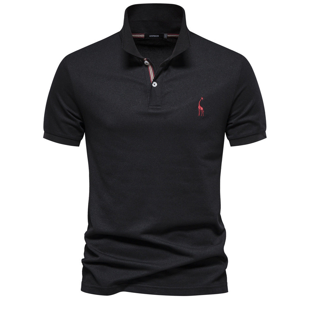Men’s Cotton Blend Embroidered Polo Shirt