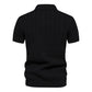 Men’s Striped Textured Knit Polo Shirt