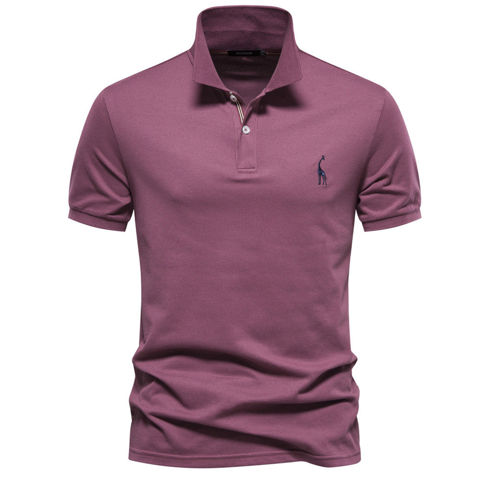 Men’s Cotton Blend Embroidered Polo Shirt
