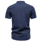 Men’s Cotton Mandarin Collar Short Sleeve Shirt