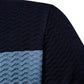 Men’s Textured Striped Zip Polo Shirt