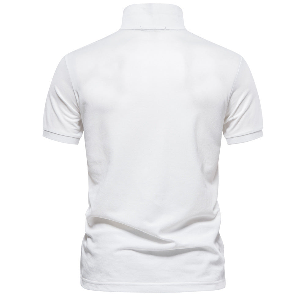 Men’s Cotton Blend Embroidered Polo Shirt