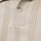 Men’s Striped Textured Knit Polo Shirt