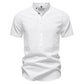 Men’s Cotton Mandarin Collar Short Sleeve Shirt