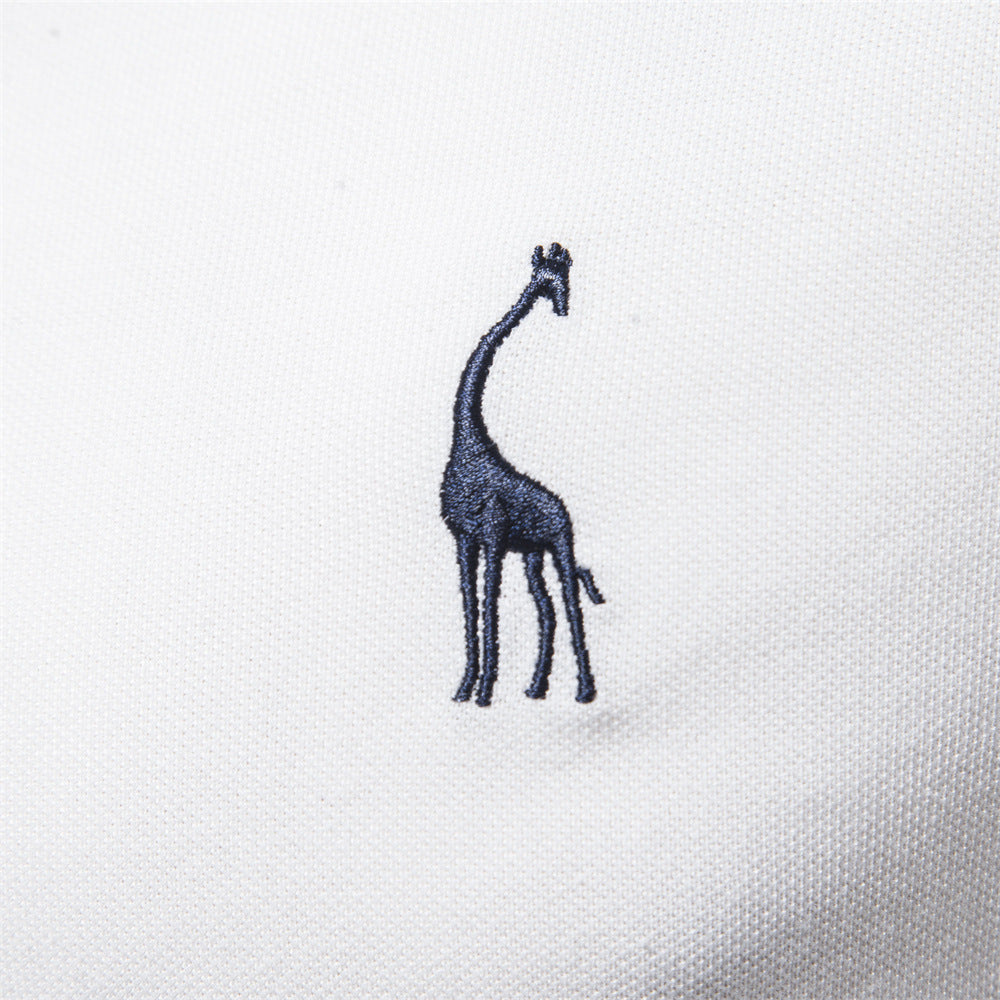 Men’s Cotton Blend Embroidered Polo Shirt