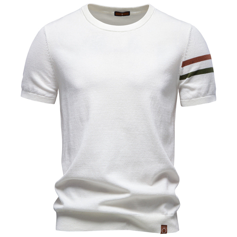 Men’s Cotton Crew Neck Knit T-Shirt