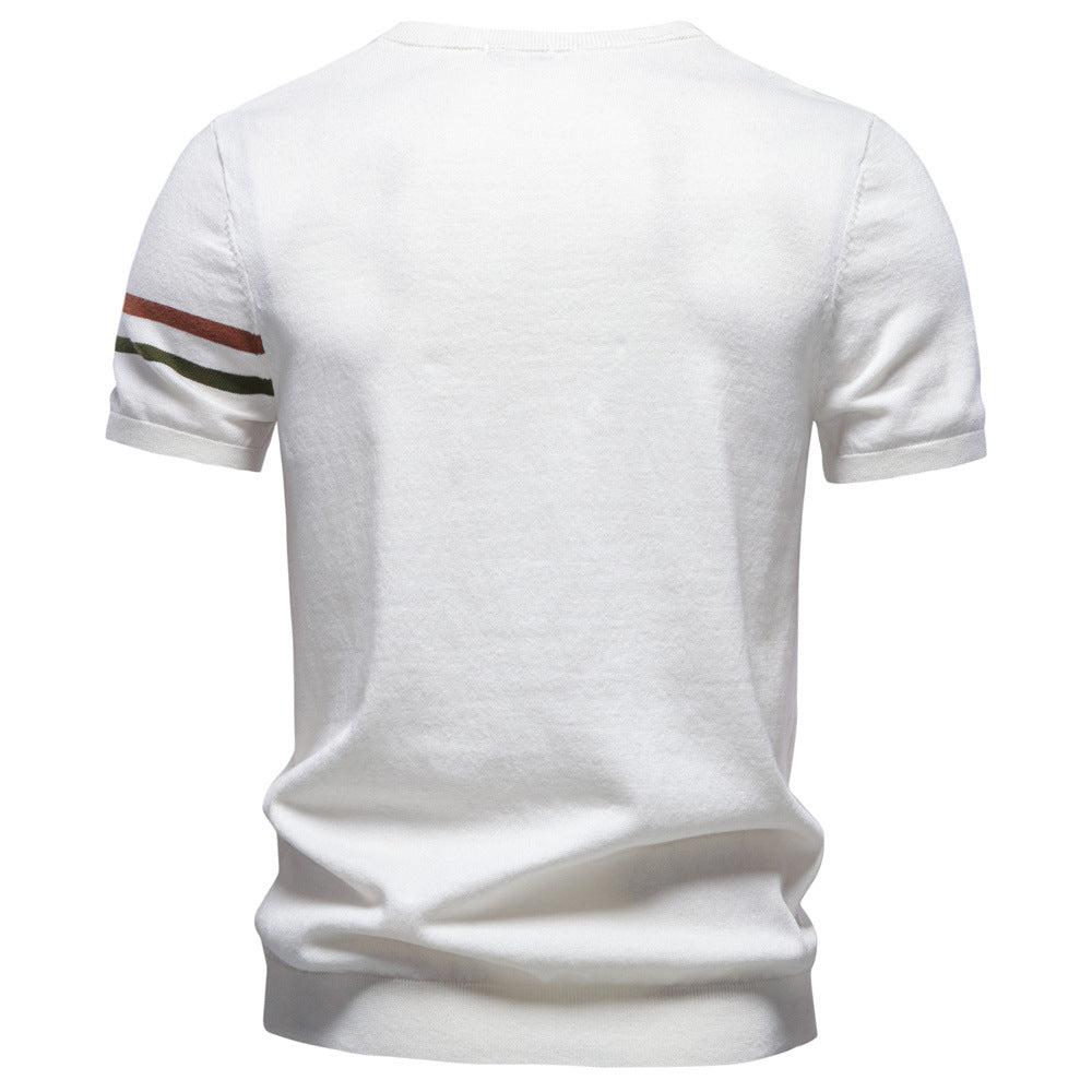 Men’s Cotton Crew Neck Knit T-Shirt