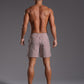 Men’s Striped Cotton Blend Elastic Waist Shorts
