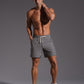 Men’s Striped Cotton Blend Elastic Waist Shorts