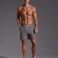 Men’s Striped Cotton Blend Elastic Waist Shorts