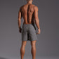 Men’s Striped Cotton Blend Elastic Waist Shorts