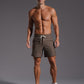 Men’s Striped Cotton Blend Elastic Waist Shorts