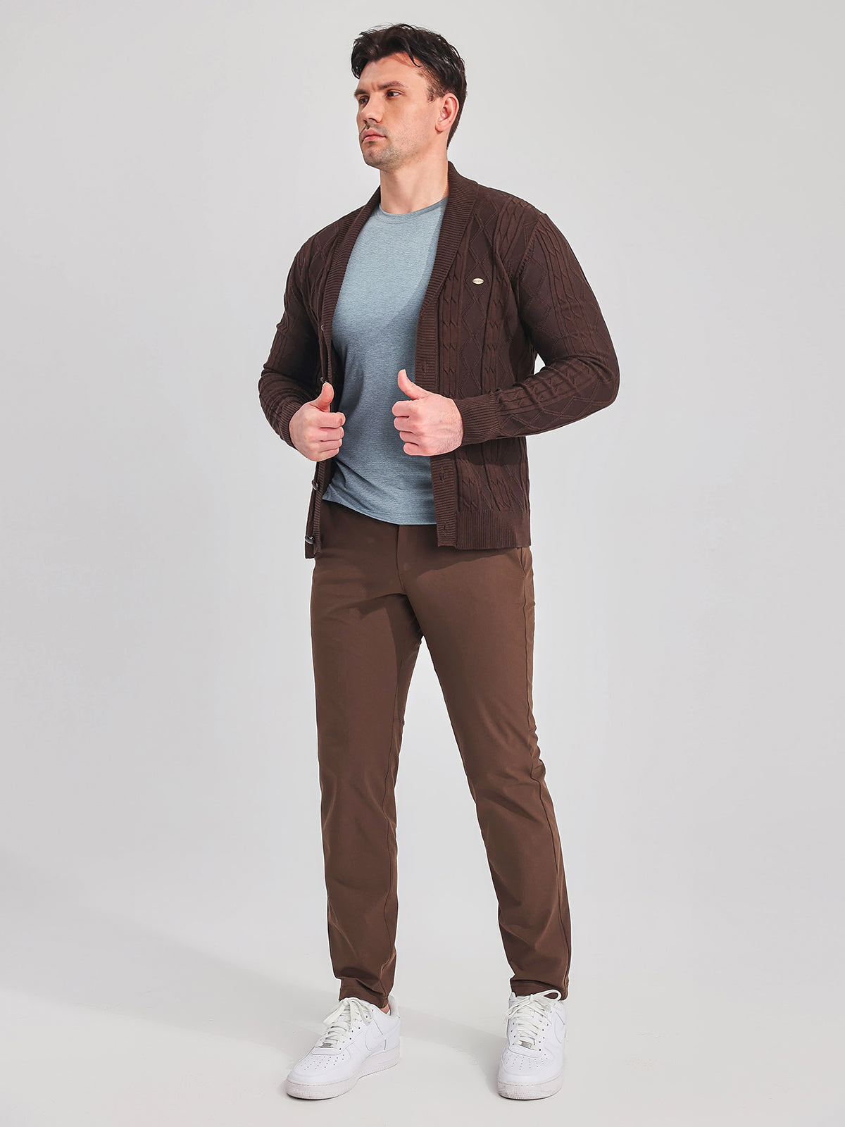Shawl Collar Cardigan Sweater - Ahaselected
