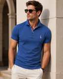 Men’s Cotton Blend Embroidered Polo Shirt