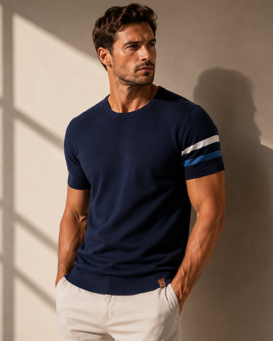 Men’s Cotton Crew Neck Knit T-Shirt