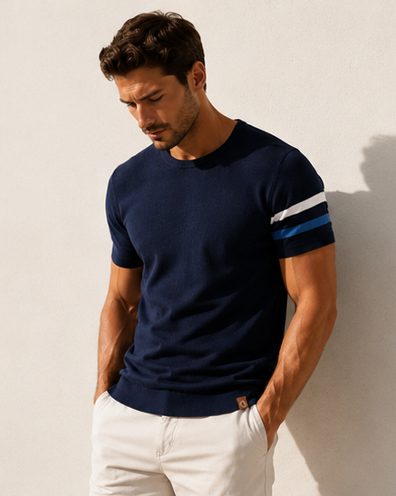 Men’s Cotton Crew Neck Knit T-Shirt