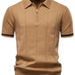 Striped Everyday Polo Knit Shirt - Ahaselected