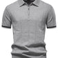 Striped Everyday Polo Knit Shirt - Ahaselected