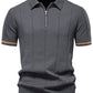 Striped Everyday Polo Knit Shirt - Ahaselected