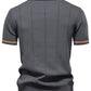 Striped Everyday Polo Knit Shirt - Ahaselected
