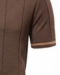 Men’s Bold Stripe Knit Polo Shirt